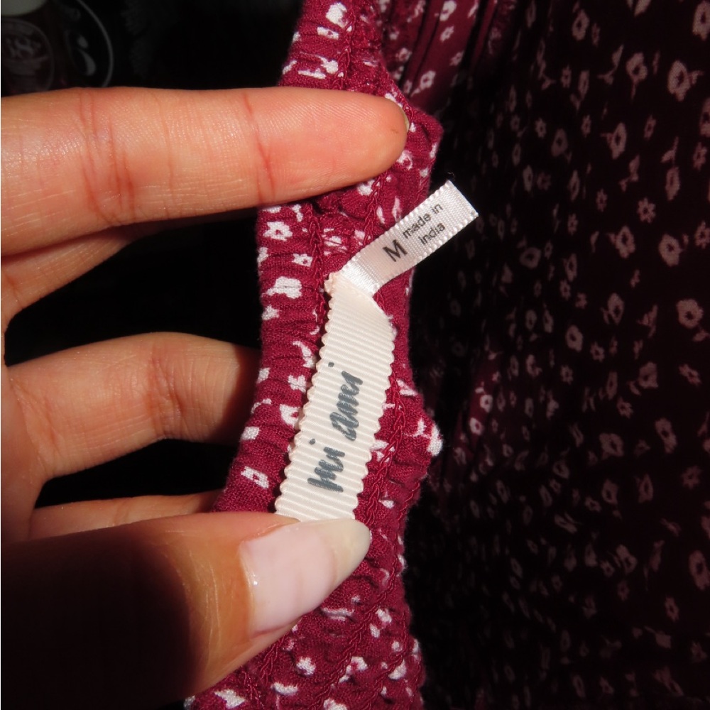 H&M Burgundy Floral dress - Picture 3 of 3